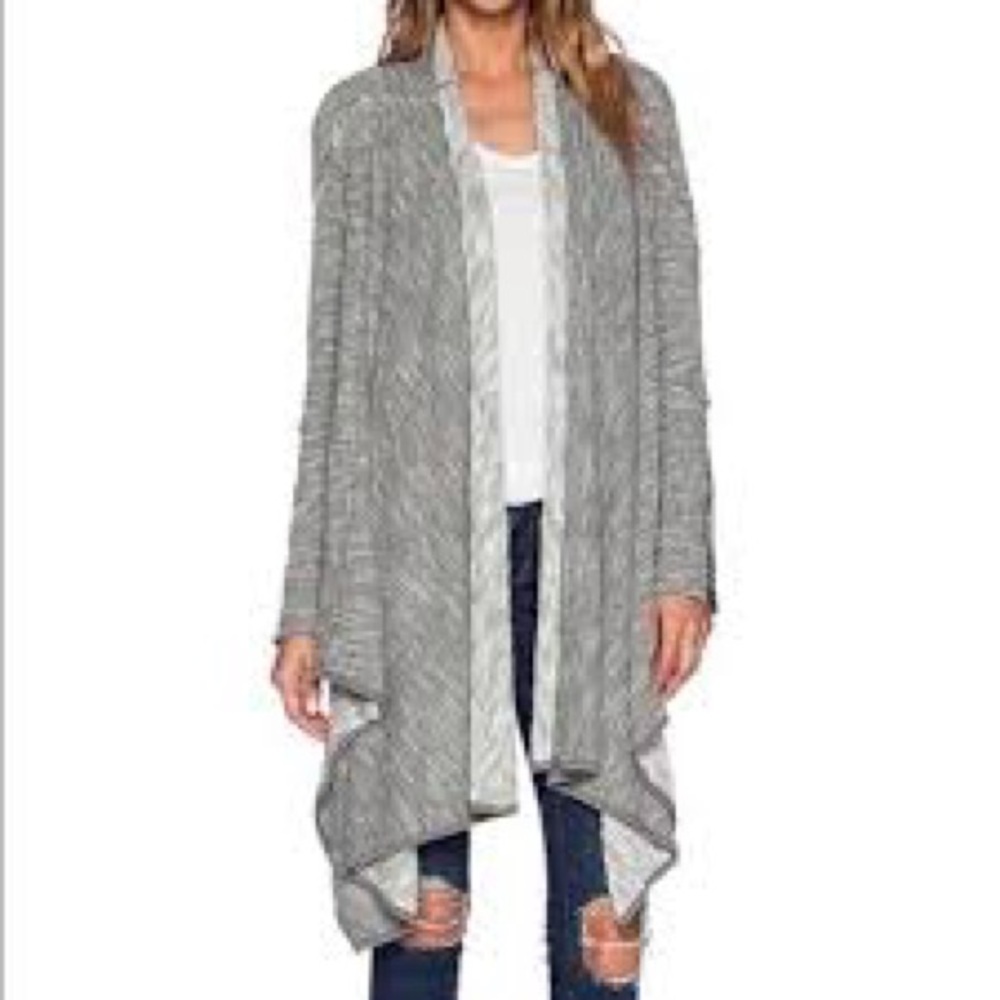 Free People In the Loop Waterfall cardigan in grey size small